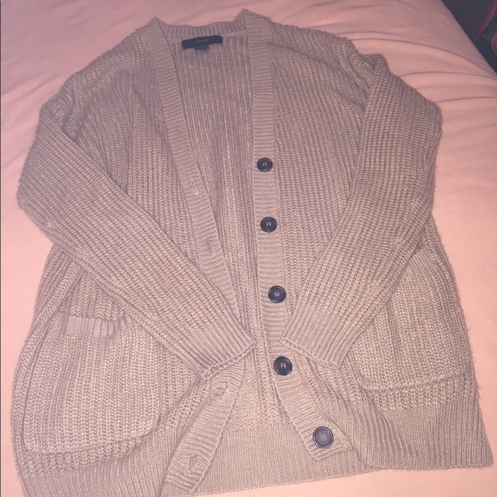 Tan cardigan